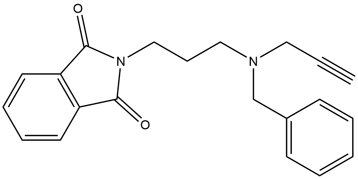1H-Isoindole-1,3(2H)-dione, 2-[3-[(phenylmethyl)-2-propyn-1-ylamino]propyl]- Structure