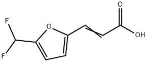 (2E)-3-[5-(difluoromethyl)furan-2-yl]prop-2-enoic acid Structure