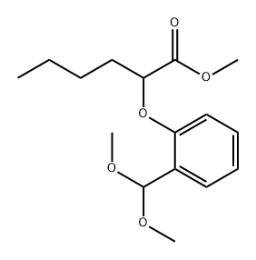 Hexanoic acid, 2-[2-(dimethoxymethyl)phenoxy]-, methyl ester Structure