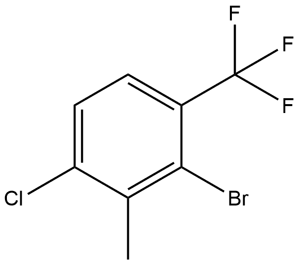 2-bromo-4-chloro-3-methyl-1-(trifluoromethyl)benzene Structure