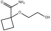 1-(2-hydroxyethoxy)cyclobutane-1-carboxamide Structure