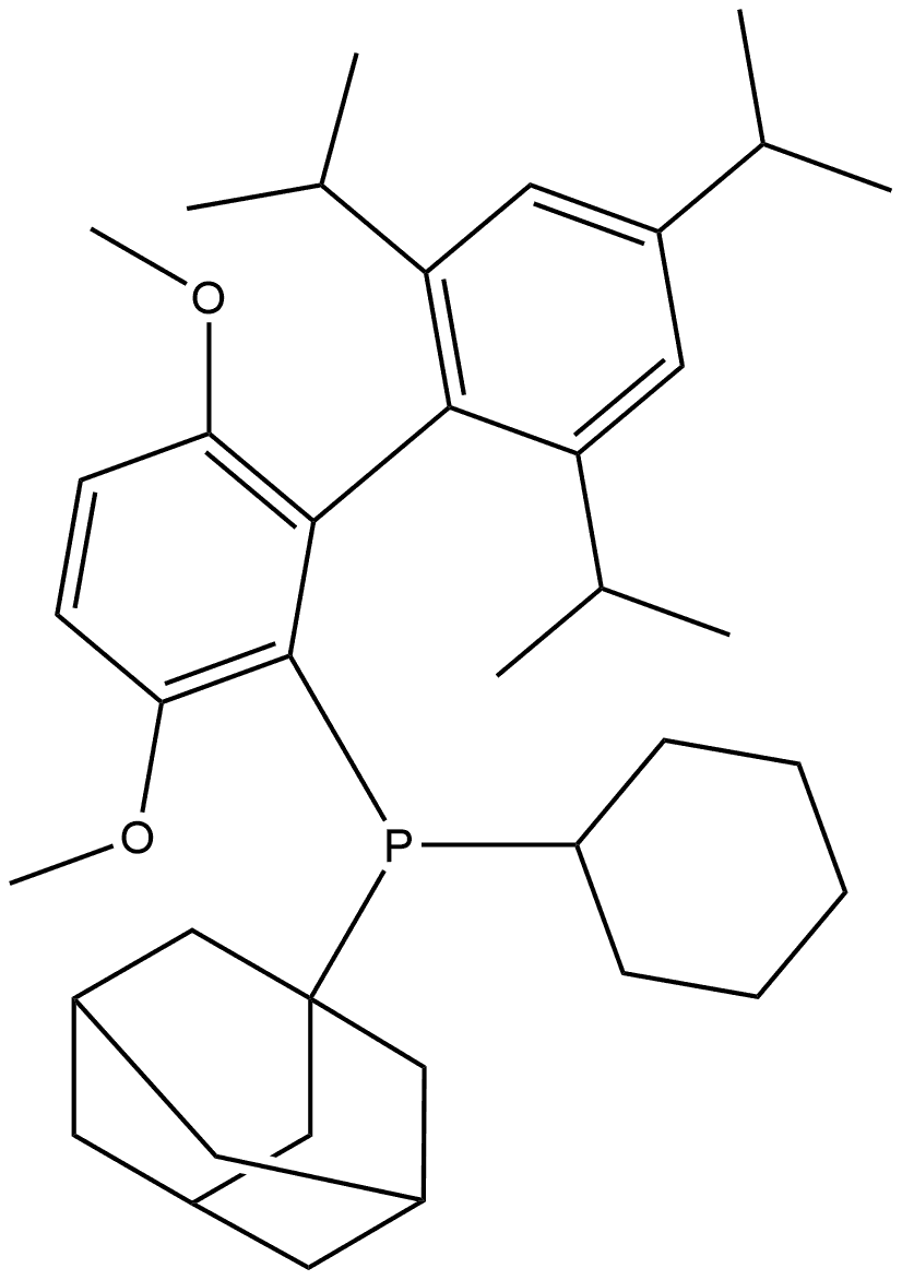 Phosphine, cyclohexyl[3,6-dimethoxy-2',4',6'-tris(1-methylethyl)[1,1'-biphenyl]-2-yl]tricyclo[3.3.1.13,7]dec-1-yl- Structure