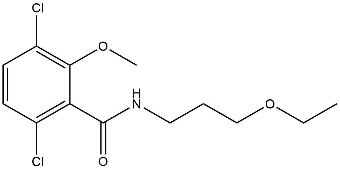 3,6-Dichloro-N-(3-ethoxypropyl)-2-methoxybenzamide Structure