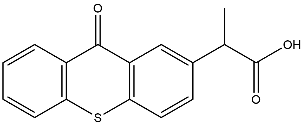 9H-Thioxanthene-2-acetic acid, α-methyl-9-oxo-, (-)- Structure