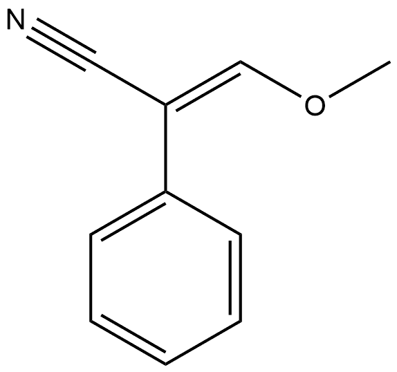 Benzeneacetonitrile, α-(methoxymethylene)-, (E)- (9CI) Structure