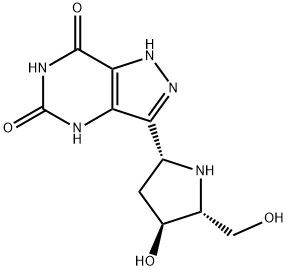 1H-Pyrazolo4,3-dpyrimidine-5,7(4H,6H)-dione, 3-(2R,4S,5R)-4-hydroxy-5-(hydroxymethyl)-2-pyrrolidinyl- Structure