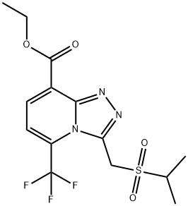 1,2,4-Triazolo[4,3-a]pyridine-8-carboxylic acid, 3-[[(1-methylethyl)sulfonyl]methyl]-5-(trifluoromethyl)-, ethyl ester Structure