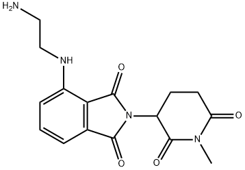 1H-Isoindole-1,3(2H)-dione, 4-[(2-aminoethyl)amino]-2-(1-methyl-2,6-dioxo-3-piperidinyl)- Structure
