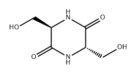 2,5-Piperazinedione, 3,6-bis(hydroxymethyl)-, (3R,6S)- Structure