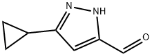 3-Cyclopropyl-1H-pyrazole-5-carboxaldehyde Structure