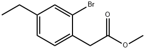 Benzeneacetic acid, 2-bromo-4-ethyl-, methyl ester Structure