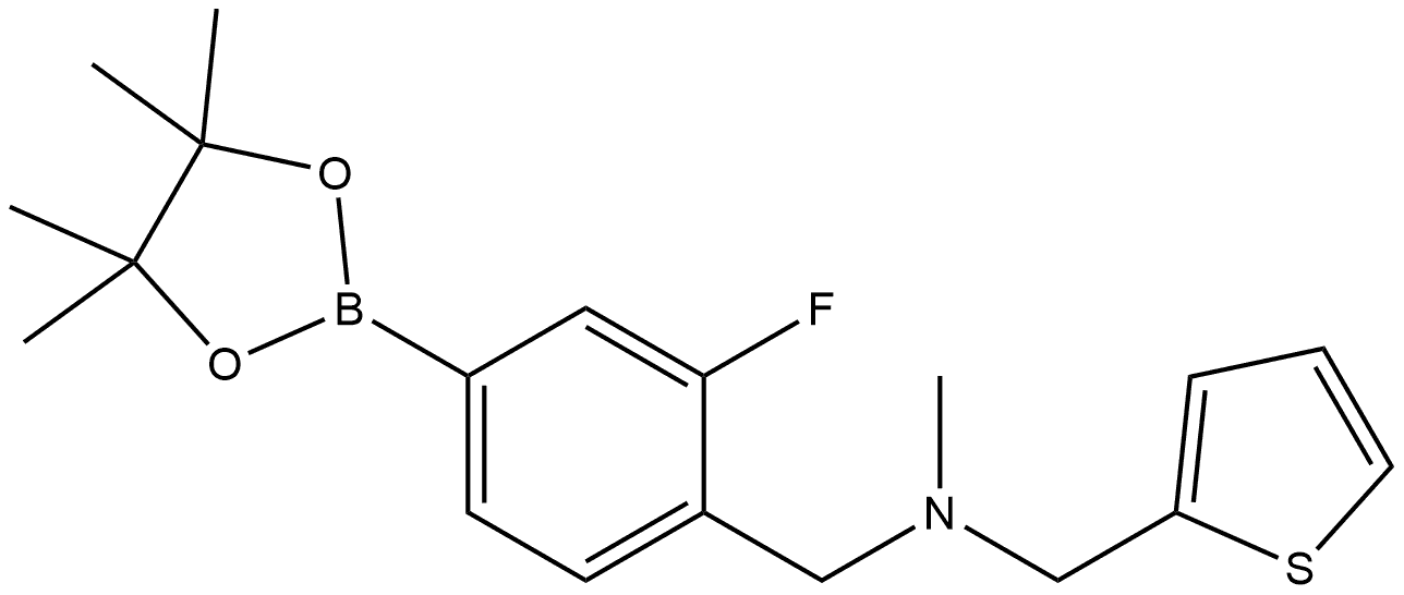 N-[[2-Fluoro-4-(4,4,5,5-tetramethyl-1,3,2-dioxaborolan-2-yl)phenyl]methyl]-N-... Structure