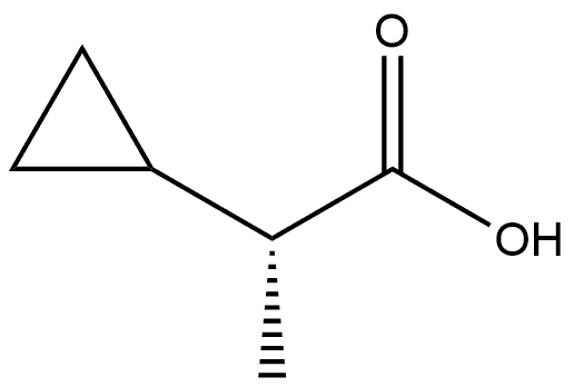 Cyclopropaneacetic acid, α-methyl-, (αR)- Structure