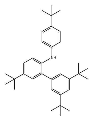 [1,1'-Biphenyl]-2-amine, 3',5,5'-tris(1,1-dimethylethyl)-N-[4-(1,1-dimethylethyl)phenyl]- Structure