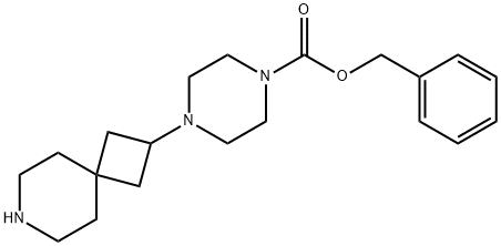1-Piperazinecarboxylic acid, 4-(7-azaspiro[3.5]non-2-yl)-, phenylmethyl ester Structure