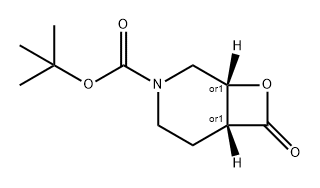 8-Oxa-3-azabicyclo[4.2.0]octane-3-carboxylic acid, 7-oxo-, 1,1-dimethylethyl ester, (1R,6R)-rel- Structure