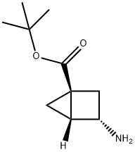 Bicyclo[2.1.0]?pentane-?1-?carboxylic acid, 3-?amino-?, 1,?1-?dimethylethyl ester, (1S,?3S,?4R)?- Structure