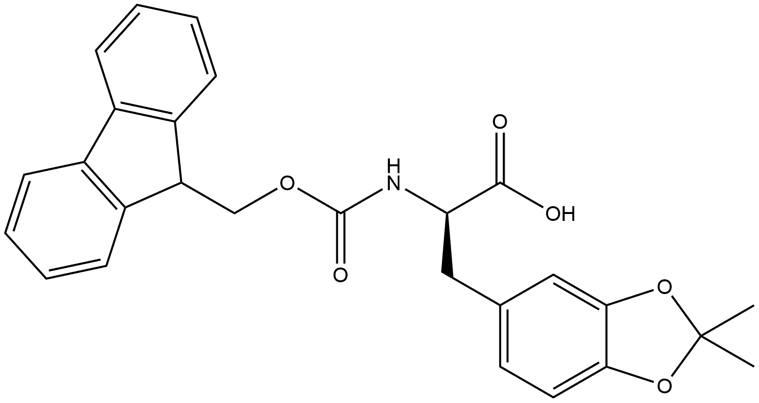 Fmoc-D-DOPA(acetonide)-OH Structure