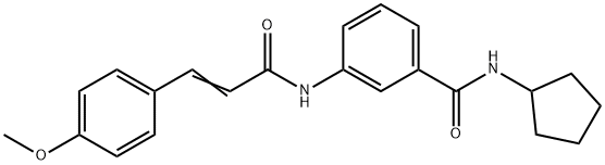 Benzamide, N-cyclopentyl-3-[[3-(4-methoxyphenyl)-1-oxo-2-propen-1-yl]amino]- Structure