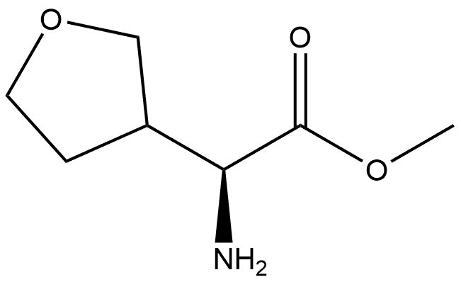 3-Furanacetic acid, α-aminotetrahydro-, methyl ester, (αS)- Structure
