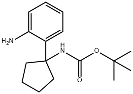 tert-butyl N-[1-(2-aminophenyl)cyclopentyl]carbamate Structure