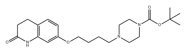 1-Piperazinecarboxylic acid, 4-[4-[(1,2,3,4-tetrahydro-2-oxo-7-quinolinyl)oxy]butyl]-, 1,1-dimethylethyl ester Structure