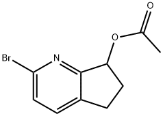 5H-Cyclopenta[b]pyridin-7-ol, 2-bromo-6,7-dihydro-, 7-acetate Structure