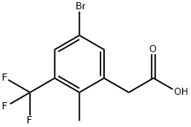 5-Bromo-2-methyl-3-
(trifluoromethyl)phenylacetic acid Structure