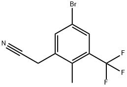5-Bromo-2-methyl-3-
(trifluoromethyl)phenylacetonitrile Structure