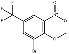 Benzene, 1-bromo-2-methoxy-3-nitro-5-(trifluoromethyl)- Structure