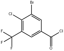 3-Bromo-4-chloro-5-
(trifluoromethyl)benzoyl chloride Structure