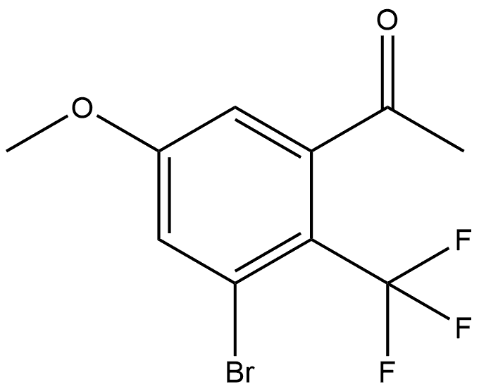 1-[3-Bromo-5-methoxy-2-(trifluoromethyl)phenyl]ethanone Structure