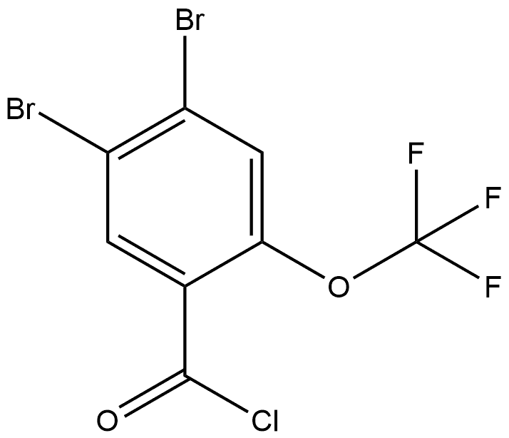 4,5-Dibromo-2-(trifluoromethoxy)benzoyl chloride Structure