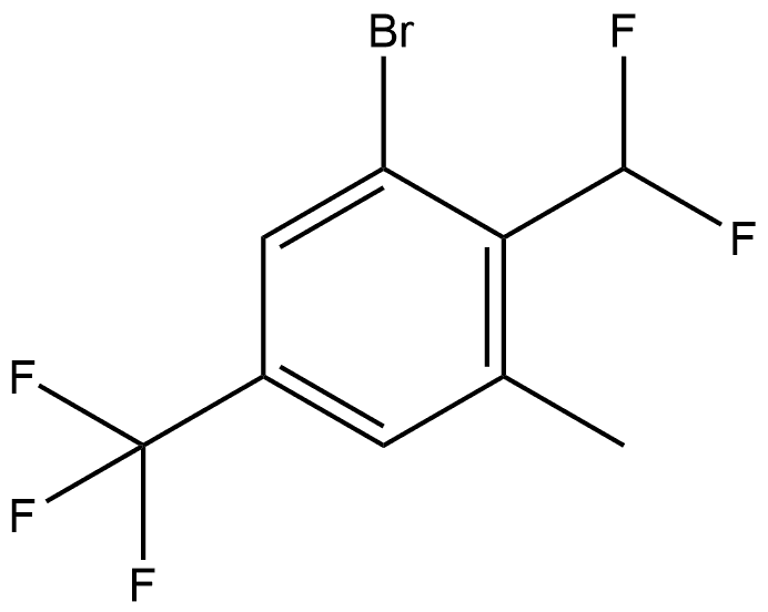 1-Bromo-2-(difluoromethyl)-3-methyl-5-(trifluoromethyl)benzene Structure