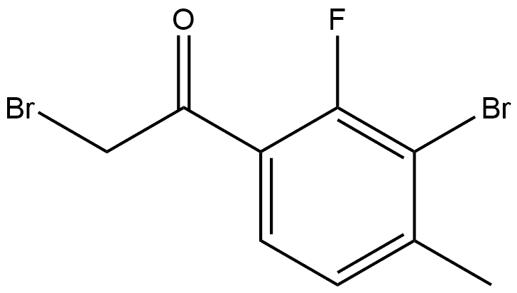 2-Bromo-1-(3-bromo-2-fluoro-4-methylphenyl)ethanone Structure