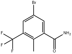 5-Bromo-2-methyl-3-
(trifluoromethyl)benzamide Structure