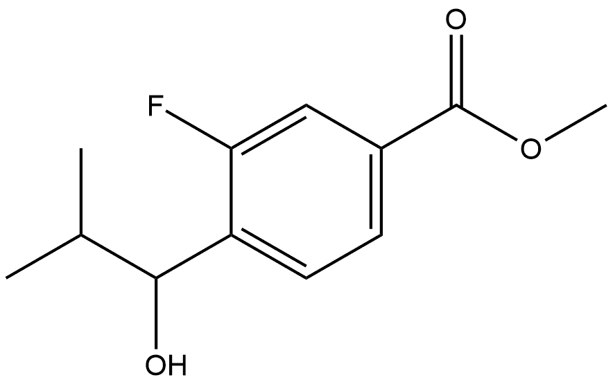 Methyl 3-fluoro-4-(1-hydroxy-2-methylpropyl)benzoate Structure