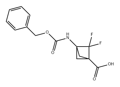 Bicyclo[1.1.1]pentane-1-carboxylic acid, 2,2-difluoro-3-[[(phenylmethoxy)carbonyl]amino]- Structure
