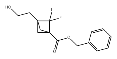 Bicyclo[1.1.1]pentane-1-carboxylic acid, 2,2-difluoro-3-(2-hydroxyethyl)-, phenylmethyl ester Structure