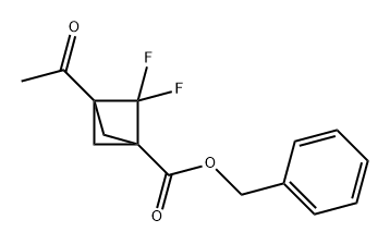 Bicyclo[1.1.1]pentane-1-carboxylic acid, 3-acetyl-2,2-difluoro-, phenylmethyl ester Structure