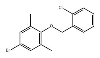 Benzene, 5-bromo-2-[(2-chlorophenyl)methoxy]-1,3-dimethyl- Structure