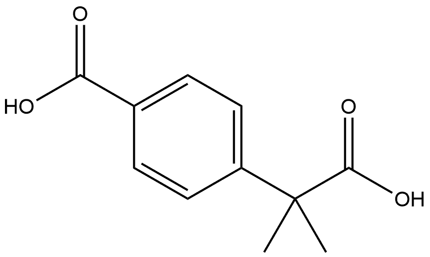 Benzeneacetic acid, 4-carboxy-α,α-dimethyl- Structure