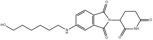1H-Isoindole-1,3(2H)-dione, 2-(2,6-dioxo-3-piperidinyl)-5-[(6-hydroxyhexyl)amino]- Structure