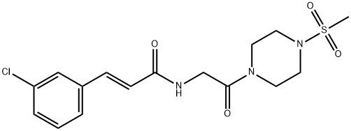 2-Propenamide, 3-(3-chlorophenyl)-N-[2-[4-(methylsulfonyl)-1-piperazinyl]-2-oxoethyl]-, (2E)- Structure