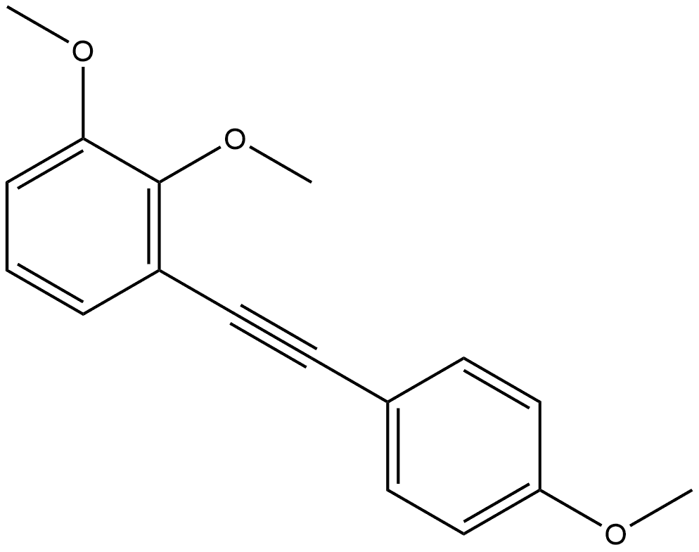 1,2-Dimethoxy-3-[2-(4-methoxyphenyl)ethynyl]benzene Structure