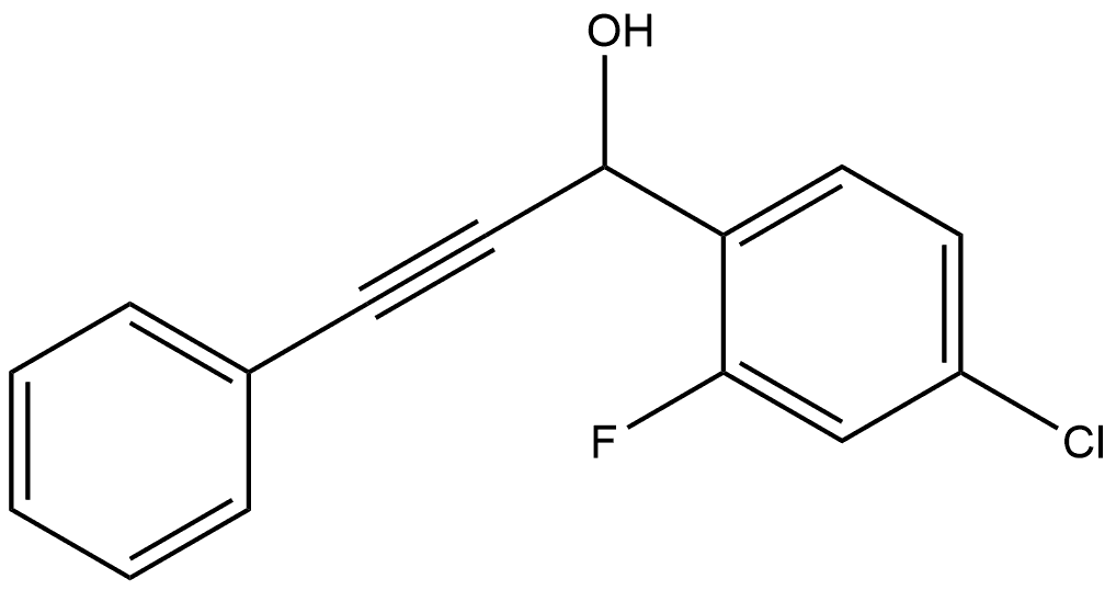4-Chloro-2-fluoro-α-(2-phenylethynyl)benzenemethanol Structure