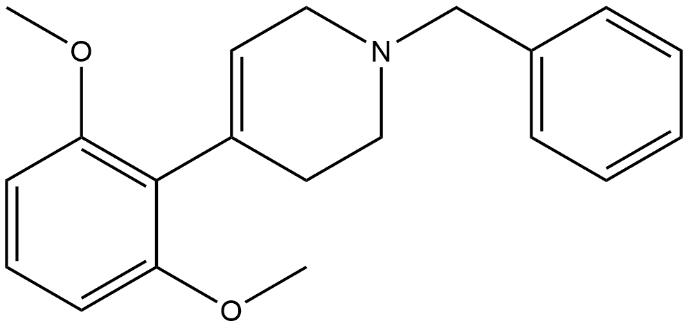 4-(2,6-Dimethoxyphenyl)-1,2,3,6-tetrahydro-1-(phenylmethyl)pyridine Structure