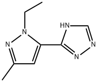3-(1-ethyl-3-methyl-1 H-pyrazol-5-yl)-4H-1,2,4-triazole . Structure