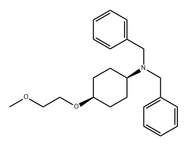 Benzenemethanamine, N-[cis-4-(2-methoxyethoxy)cyclohexyl]-N-(phenylmethyl)- Structure