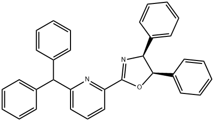 Pyridine, 2-[(4S,5R)-4,5-dihydro-4,5-diphenyl-2-oxazolyl]-6-(diphenylmethyl)- Structure